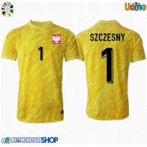 Maglie da calcio Polonia Wojciech Szczesny #1 Portiere Prima Maglia Europei 2024 Manica Corta